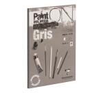 Paint'ON Gris bloc collé 30F A4 250g