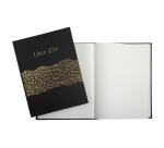 Livre d'or 100 pages tranche or Aramy - Noir