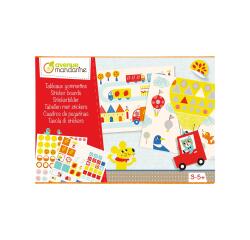 Boîte créative, Tableaux gommettes, Transports - Multicolore