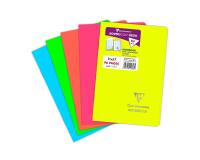 Carnet piqué Koverbook Neon 11x17cm 96 pages ligné couverture polypropylène opaque - Assortis