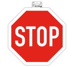 Zelfklevend bord stop 30cm - Rood