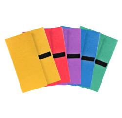 Chemise extensible 3 rabats carte lustrée sangle scratch - 24x32cm