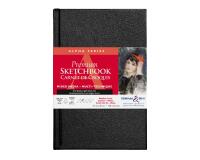 Alpha Series carnet rembordé rigide 62F 14x21,6cm 150g - Blanc