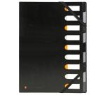 Exactive PP Harmonika multipart File, A4, 9 Sections - Black