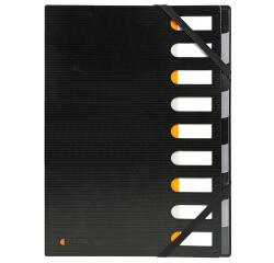 Trieur rigide HARMONIKA® Exactive® dos extensible 9 compartiments - Noir
