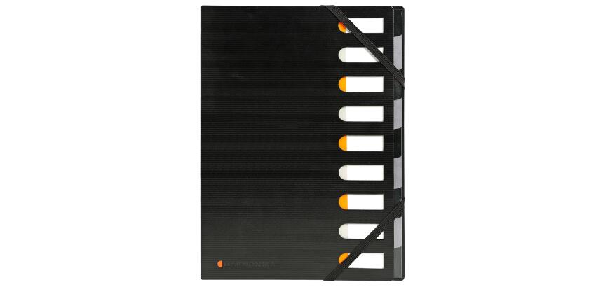Trieur rigide HARMONIKA® Exactive® dos extensible 9 compartiments - Noir