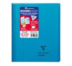 Cahier reliure intégrale enveloppante Koverbook 17x22cm 160 pages ligné + marge couverture polypropylène transparent - Assortis