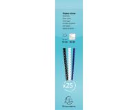 Boite 25 reliures spirales plastique 16mm - Blanc