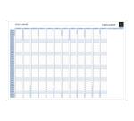 Planning magnétique annuel - textes en anglais - Blanc