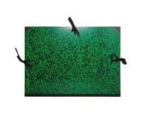 Carton à dessin Annonay avec rubans 37x52 cm - Pour formats B3 et 1/2 raisin - Vert