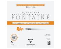 Fontaine Extra Blanc Grain Satiné bloc collé 4 côtés 15F 20x20cm 300g