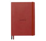 Rhodiarama Goalbook Creation rembordé rigide A5 160 pages papier Maya noir lisse dot 120g avec élastique - Nacarat