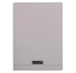 Cahier piqué 8000 POLYPRO A4 96 pages petits carreaux 90 g - Gris