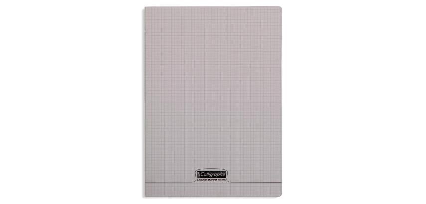 Cahier piqué 8000 POLYPRO A4 96 pages petits carreaux 90 g - Gris
