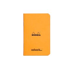Carnet piqué Rhodia Classic 7,5x12 cm 48p dot non détachables 80g - Orange