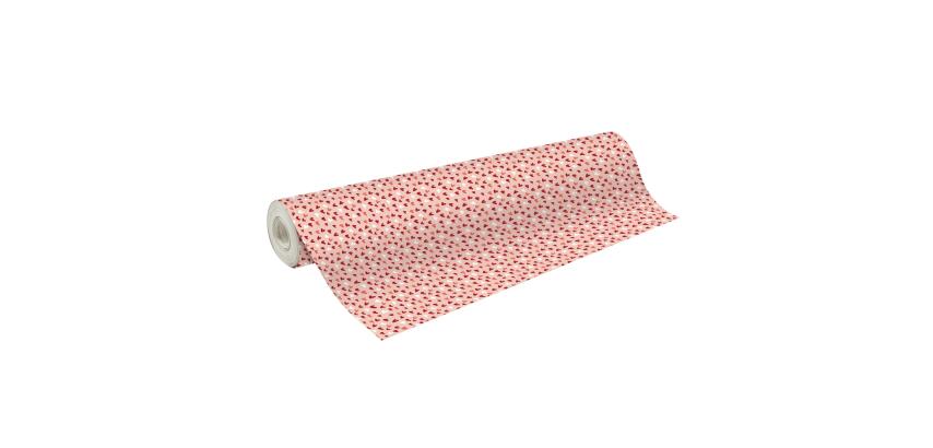Papier cadeau Alliance, largeur 70 cm - Rouleau de 50 m, Coeurs - Rose
