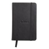 Webnotebook 9x14 cm 192 pages dot papier ivoire 90g fermeture élastique - Noir