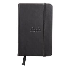 Webnotebook 9x14 cm 192 pages dot papier ivoire 90g fermeture élastique - Noir