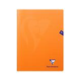 Cahier piqué Mimesys 24x32cm 96 pages petits carreaux couverture polypropylène - Orange