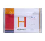 Porta brochure/cataloghi da banco A4 orizzontale - Cristallo
