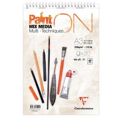 PaintON bloc spiralé 20F A3+ 250g
