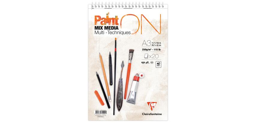 PaintON bloc spiralé 20F A3+ 250g
