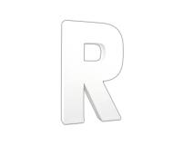 Lettre R 20,5cm - Blanc