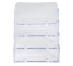 Distributeur de cartes de visite 4 cases - Cristal