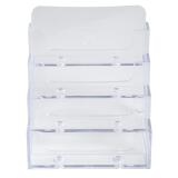 Distributeur de cartes de visite 4 cases - Cristal