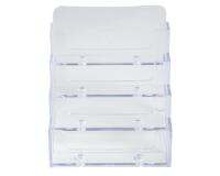 Distributeur de cartes de visite 4 cases - Cristal
