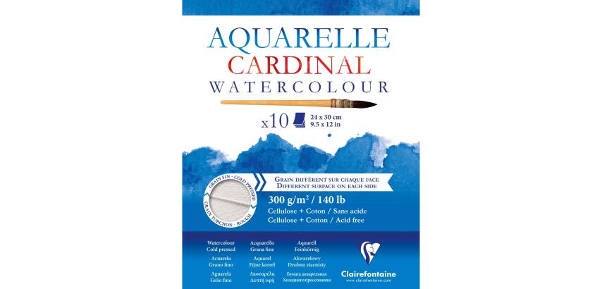 Blok Cardinal Aquarel 10 blad 24x30cm 300g