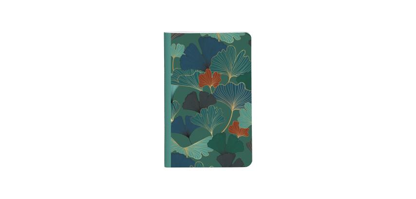 Gaïa bleu, Carnet cousu fil 7,5 x 12 cm, 48 pages, ligné