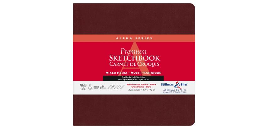 Alpha Series carnet souple 46F 19x19cm 150g - Blanc