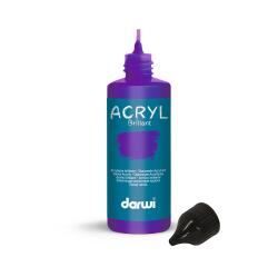 DARWI Glänzende Acrylfarbe, Flasche 80ml, Violett - Violett