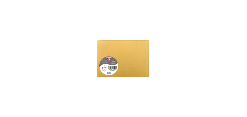 Paquet de 5 cartes pliées Pollen 110x155mm 210g/m2 - Or