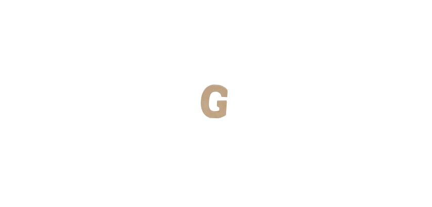 Lettre G kraft 20cm - Kraft