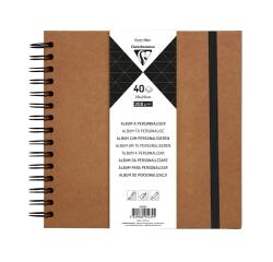 Album à personnaliser de 40 feuilles 200g/m2 au format 20x20cm - Kraft