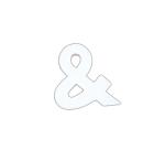 Symbol '&' 12cm - White