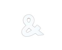 Lettre & 12cm - Blanc