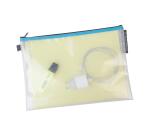 Funda bolsa EVA transparentes cierre con cremallera A4 3/10e - Colores surtidos