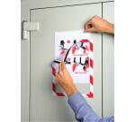 Magnetische Security lijst A4 - Wit/rood
