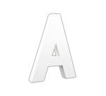 Weißes Pappmaché, Buchstabe A, 20,5cm - Weiß