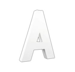 Letter 'A' 20.5cm - White
