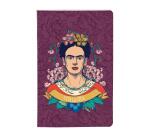 Frida Kahlo, Carnet cousu fil 9x14cm, 96 pages, ligné, ass.