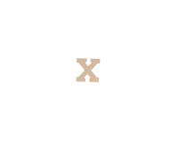Kraft Letter 'X' 20cm - Kraft