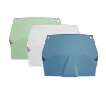 Pack of 3 comp.Horiz.wall sorter - Assorted colours