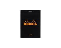Bloc agrafé Rhodia N°12 8,5x12 cm 80 feuillets ligné 80g - Noir
