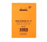 Bloc agrafé Rhodia N°12 8,5x12 cm 80 feuillets ligné 80g - Orange