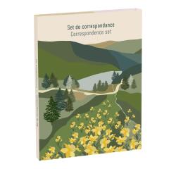 La Vie en Vosges, Korrespondenzset 12x16,5 cm mit 8 einfachen Karten 11x15,5 cm sortiert und 8 Umschlägen Pollen C6 Naturweiß