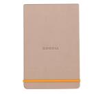 Rhodiarama Webnotepad 9x14 cm, mit festem Einband, 96 Blatt liniert, mikroperforiert, Papier elfenbein 90g, mit Gummizugverschluss - Hauch von Rosa